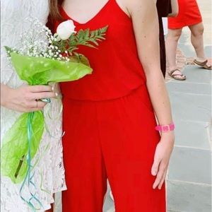 Red jumpsuit